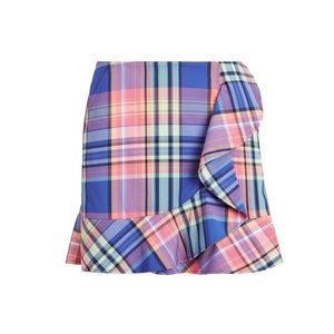 Ralph Lauren Golf Madras Ruffle-Hem Skort Size 2